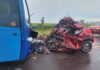Acidente entre ônibus e carro mata 4 pessoas da mesma família em rodovia do Mato Grosso do Sul