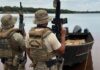 Força Policial apreende mil kg de maconha em barco abandonado no Lago de Itaipu em Santa Helena