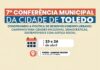 7ª Conferência Municipal da Cidade de Toledo debaterá o futuro do município