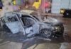 Carro é destruído por incêndio em Toledo