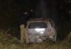 Carro é consumido pelo fogo em área rural de Marechal Cândido Rondon