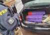 Dupla é detida com carro carregado de drogas na BR-163 entre Guaíra e Mercedes