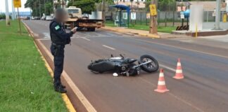 Idoso morre após cair próximo à motocicleta em Toledo