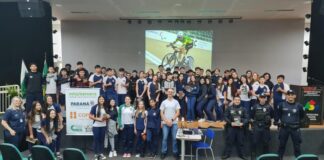 Ciclismo, superação e segurança pública é tema de palestra com estudantes