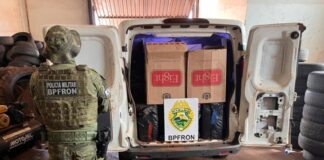 Dois homens são presos após polícia localizar depósito de cigarros em Marechal Rondon