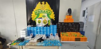 Polícia apreende grande quantidade de produtos eletrônicos e Vapers nas margens do Rio Paraná