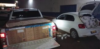 Polícia apreende quatro veículos carregados com cigarros e inseticidas contrabandeados em Toledo