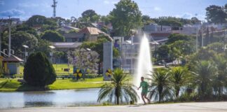 Prefeitura de Toledo instala chafariz aerador no Parque Ecológico Diva Paim Barth