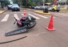 Toledo registra sexto acidente do dia com colisão entre carro e moto no Jardim La Salle