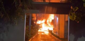 Incêndio destrói edícula da Casa Paroquial em Ouro Verde do Oeste