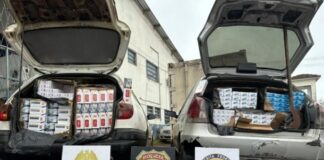 Operação conjunta resulta em apreensão de cigarros entre Vera Cruz do Oeste e São Pedro do Iguaçu