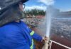 Fogo no Aterro Sanitário de Toledo é controlado por equipes da Prefeitura