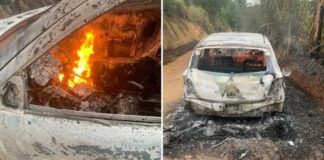 Corpo é encontrado dentro de carro queimado na região