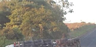 Motorista paraguaio morre após caminhão tombar na PR-495, em Missal