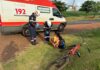 Ciclista é atropelado e mobiliza atendimento de emergência em Santa Helena.