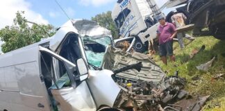 Colisão frontal na BR-277 deixa uma pessoa morta e três feridas no interior do Paraná