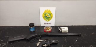 Homem é detido após ameaçar companheira e crianças com arma de fogo em São Pedro do Iguaçu