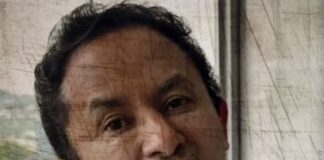 O caneta AZUL está no VERMELHO