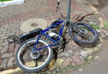 Fuga termina com queda e apreensão de bicicleta motorizada em Jesuítas
