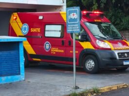 Homem fica ferido após queda de altura e é socorrido pelo Corpo de Bombeiros em Marechal Cândido