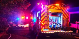 Incêndio de grandes proporções ainda em andamento mobiliza os Bombeiros em Cascavel