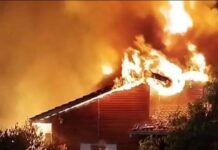 Incêndio de grandes proporções destrói residência na Vila Gaúcha, em Marechal Rondon