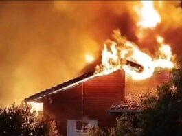 Incêndio de grandes proporções destrói residência na Vila Gaúcha, em Marechal Rondon