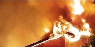 Incêndio de grandes proporções destrói residência na Vila Gaúcha, em Marechal Rondon