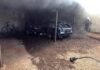 Incêndio em garagem destrói veículos em Marechal Rondon