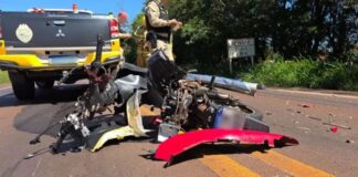 Jovem morre após colisão entre moto e carreta em Toledo