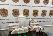 Medicamentos contrabandeados são apreendidos em mala no aeroporto de Foz do Iguaçu