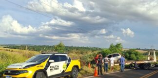 Motorista de carro morre em acidente na PR-550 em Munhoz de Melo