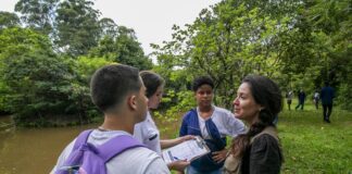 Projeto “Rio com Vida” leva jovens do Colégio Novo Horizonte para conhecer a Sanga Pyahu