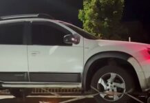 Veículo furtado com placa clonada é recuperado após perseguição na região