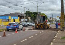 Reforma de travessia elevada na Avenida Cirne Lima começa com bloqueio parcial do trânsito
