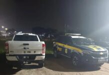 Caminhonete roubada em 2021 em Toledo é recuperada no Pernambuco