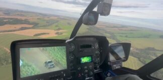 Capotamento deixa cinco feridos e mobiliza helicóptero do SAMU em Palotina