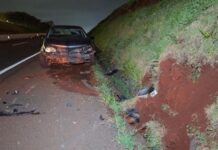 Carro com sangue e chaves na ignição é encontrado abandonado na BR-467 em Cascavel