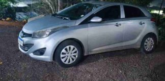 Carro roubado em residência é recuperado após perseguição na BR-163