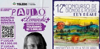 Com regulamentos definidos, concursos literários de Toledo abrem inscrições