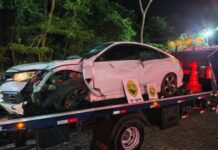 Fuga termina com carro furtado abandonado após perseguição na BR-163 em Guaíra