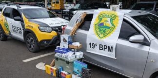 Perseguição termina com apreensão de mercadorias contrabandeadas em Toledo