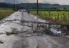 Temporal causa estragos e interdita estrada no interior de Marechal Rondon