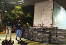 Caminhão carregado com mais de 1,7 tonelada de maconha é interceptado em cidade da região