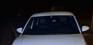 Caminhonete e automóvel batem em trevo da PR-182 em Maripá e uma pessoa fica ferida