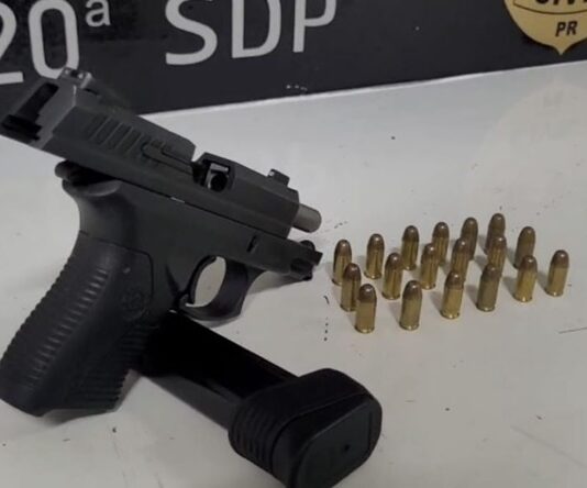 Disparos em chácara terminam com apreensão de arma e encaminhamento de 3 homens em Toledo