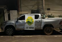 Hilux furtada em Toledo é recuperada pela PM após perseguição na BR-163