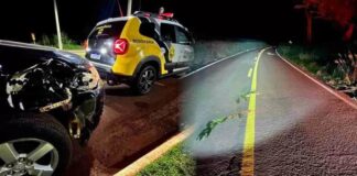 Motorista é preso por embriaguez após acidente com moto em estrada rural de Marechal Rondon