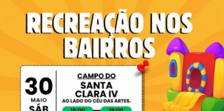 Próxima edição do RecreAção acontece neste sábado (30) no Santa Clara IV