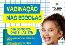 Vacinação nas Escolas chega em quatro instituições de ensino de Toledo